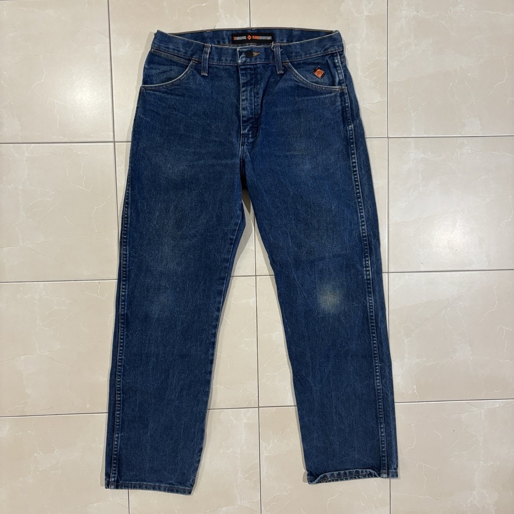 Wrangler Flame Resistant Jeans FR13MWZ Arc Rating Men's 32x30 Blue Work Denim